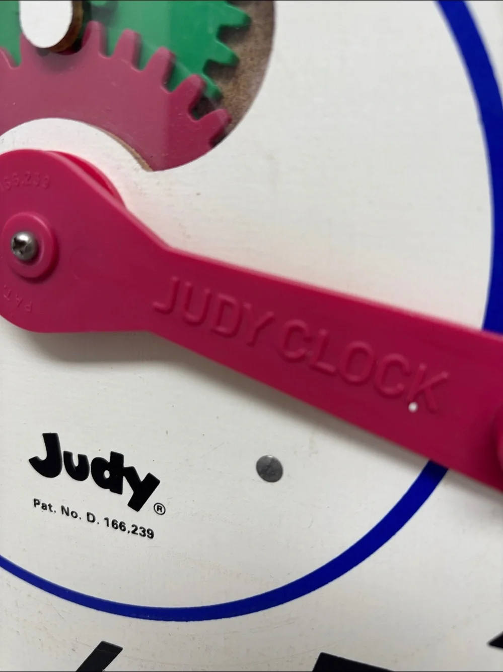 Vtg Judy Instructo Large Primary Clock Gears Educational Toy 204054 Tell Time